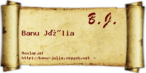 Banu Júlia névjegykártya